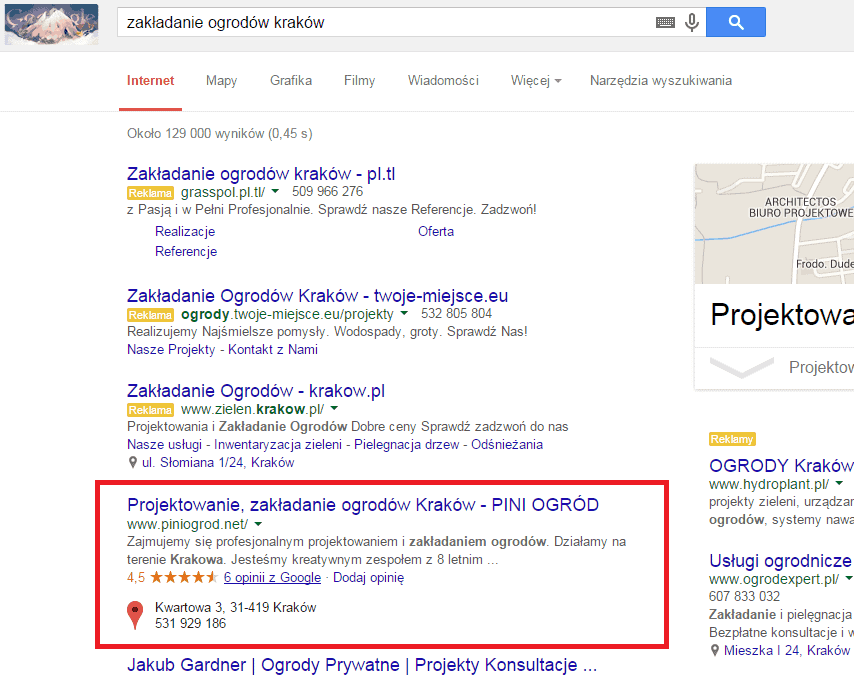 Nowe SERPy - mierjsca Google - 3 wyniki